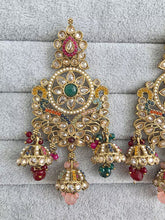 Multi Antique Polki Pearl Stone Kundan Earrings/Long Kundan Stone Chandbali/Indian Earring/pearl Earring/Pakistani Earring/Statement Earring