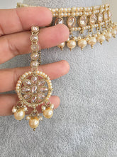 Champagne White Antique Polki Kundan Choker Necklace, Polk Necklace, Indian jewelry, Pakistani necklace, punjabi necklace, bridal wedding