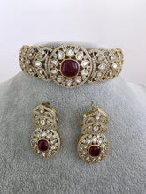 Ruby Red Victorian Moissanite kundan Necklace, Indian Bridal Jewelry, Bollywood Sabyasachi Designer necklace, Indian Pakistani Wedding