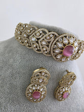Pink Victorian Moissanite kundan Necklace, Indian Bridal Jewelry, Bollywood Sabyasachi Designer necklace, Indian Pakistani Wedding