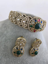 Multi Victorian Moissanite kundan Necklace, Indian Bridal Jewelry, Bollywood Sabyasachi Designer necklace, Indian Pakistani Wedding
