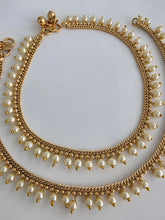 Gold Plated Anklet Pair/Payal/Moti Payal/Jhanjran/Panjeb/Pajeb/Indian Traditional Anklets/Indian Jewelry/ Pakistani Jewelry/ Boho Jewelry