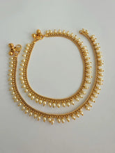 Gold Plated Anklet Pair/Payal/Moti Payal/Jhanjran/Panjeb/Pajeb/Indian Traditional Anklets/Indian Jewelry/ Pakistani Jewelry/ Boho Jewelry