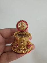 Indian Gold Plated Sindoor Box/Kumkum Box/Wedding Gift/Pooja Accessory/Kumkum and Turmeric/Indian Wedding/Indian Decor, Gifting Favors