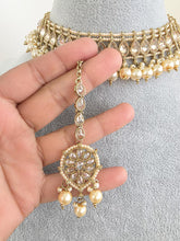 Champagne White Antique Polki Kundan Choker Necklace, Polk Necklace, Indian jewelry, Pakistani necklace, punjabi necklace, bridal wedding