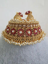 Ruby Gold Polki Choker Necklace, Indian Jewelry, indian wedding necklace, bridal jewelry, Punjabi Pakistani south Indian necklace, Mukut set