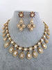 Purple Moissanite Kundan Necklace/Indian Kundan Set /Bollywood Jewelry/Indian wedding/Bridal Indian Wedding/Pakistani/Punjabi