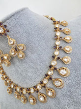 Purple Moissanite Kundan Necklace/Indian Kundan Set /Bollywood Jewelry/Indian wedding/Bridal Indian Wedding/Pakistani/Punjabi