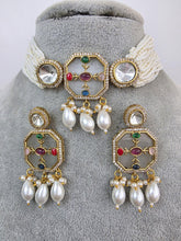 White Heritage Victorian moissanite polki Kundan choker Necklace, Inlay work Indian Bridal Jewelry, Bollywood, Indian Pakistani Necklace