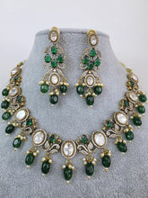 Green Victorian Moissanite Kundan Necklace/Kundan Choker/Bollywood Jewelry/Indian wedding/Bridal jewelry/Indian Wedding/Pakistani/Punjabi