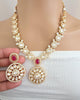 Ruby Red Moissanite Kundan Necklace/Indian Kundan Set /Bollywood Jewelry/Indian wedding/Bridal Indian Wedding/Pakistani/Punjabi