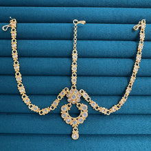 Gold Polki Kundan Head Band/Sheesh Phool tikka/Gold Polki Indian Bridal Matha Patti/Sheesh patti/Gold Damini/Indian Jewelry/Indian Bridal