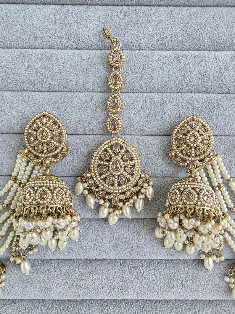 Antique Polki Kundan bahubali Jhumka/Indian Jewelry/Pakistani/Punjabi/Indian/Statement earring/Bridal earring/Indian wedding/Jhumka earrings