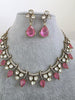 Pink Doublet Moissanite Kundan Necklace/Kundan Choker/Bollywood Jewelry/Indian wedding/Bridal jewelry/Indian Wedding/Pakistani/Punjabi