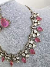 Pink Doublet Moissanite Kundan Necklace/Kundan Choker/Bollywood Jewelry/Indian wedding/Bridal jewelry/Indian Wedding/Pakistani/Punjabi