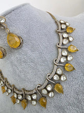 Yellow Doublet Moissanite Kundan Necklace/Kundan Choker/Bollywood Jewelry/Indian wedding/Bridal jewelry/Indian Wedding/Pakistani/Punjabi