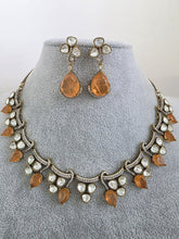 Peach Doublet Moissanite Kundan Necklace/Kundan Choker/Bollywood Jewelry/Indian wedding/Bridal jewelry/Indian Wedding/Pakistani/Punjabi