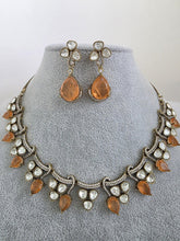 Peach Doublet Moissanite Kundan Necklace/Kundan Choker/Bollywood Jewelry/Indian wedding/Bridal jewelry/Indian Wedding/Pakistani/Punjabi