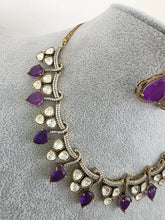 Purple Doublet Moissanite Kundan Necklace/Kundan Choker/Bollywood Jewelry/Indian wedding/Bridal jewelry/Indian Wedding/Pakistani/Punjabi