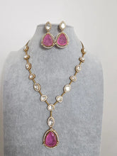 Pink Doublet Moissanite Kundan Necklace/Kundan Choker/Bollywood Jewelry/Indian wedding/Bridal jewelry/Indian Wedding/Pakistani/Punjabi