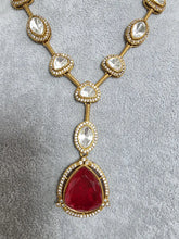 Red Doublet Moissanite Kundan Necklace/Kundan Choker/Bollywood Jewelry/Indian wedding/Bridal jewelry/Indian Wedding/Pakistani/Punjabi