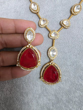 Red Doublet Moissanite Kundan Necklace/Kundan Choker/Bollywood Jewelry/Indian wedding/Bridal jewelry/Indian Wedding/Pakistani/Punjabi