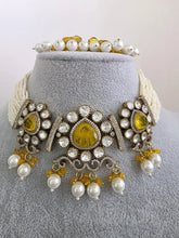 YellowDoublet Moissanite Pearl Kundan Necklace/Kundan Choker/Bollywood Jewelry/Indian wedding/Bridal jewelryIndian Wedding/Pakistani/Punjabi