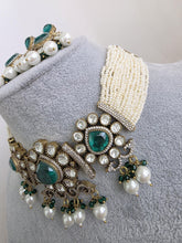 GreenDoublet Moissanite Pearl Kundan Necklace/Kundan Choker/Bollywood Jewelry/Indian wedding/Bridal jewelry/Indian Wedding/Pakistani/Punjabi