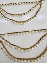 Antique dull Gold pearl Ear Chain/Sahare/Pearl kaan chain/Earring support chain/Indian Jewelry/Pakistani Jewelry/Bahubali Kaan sahara