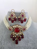 Ruby Red Doublet Moissanite Pearl Kundan Necklace/Kundan Choker/Bollywood Jewelry/Indian wedding/Bridal jewelry/Pakistani/Punjabi
