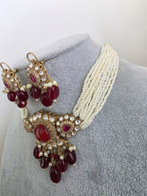 Ruby Red Doublet Moissanite Pearl Kundan Necklace/Kundan Choker/Bollywood Jewelry/Indian wedding/Bridal jewelry/Pakistani/Punjabi
