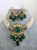 Green Doublet Moissanite Pearl Kundan Necklace/Kundan Choker/Bollywood Jewelry/Indian wedding/Bridal jewelry/Pakistani/Punjabi