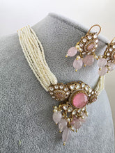 Pink Doublet Moissanite Pearl Kundan Necklace/Kundan Choker/Bollywood Jewelry/Indian wedding/Bridal jewelry/Pakistani/Punjabi
