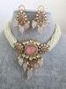 Pink Doublet Moissanite Pearl Kundan Necklace/Kundan Choker/Bollywood Jewelry/Indian wedding/Bridal jewelry/Pakistani/Punjabi