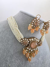 Peach Doublet Moissanite Pearl Kundan Necklace/Kundan Choker/Bollywood Jewelry/Indian wedding/Bridal jewelry/Pakistani/Punjabi