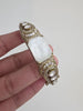 White Fire Stone Victorian Moissanite Polki openable bracelets,Single Bangle, bridesmaid gifts,Indian Pakistani Jewelry, Indian wedding,Gift