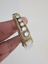 White Fire Stone Victorian Moissanite Polki openable bracelets,Single Bangle, bridesmaid gifts,Indian Pakistani Jewelry, Indian wedding,Gift