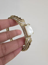 White Fire Stone Victorian Moissanite Polki openable bracelets,Single Bangle, bridesmaid gifts,Indian Pakistani Jewelry, Indian wedding,Gift