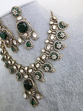 Green Moissanite Polki Kundan Necklace/Designer Kundan Choker/Bollywood Jewelry/Indian wedding/Bridal jewelry/Pakistani/Punjabi,Premium set