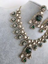 Green Moissanite Polki Kundan Necklace/Designer Kundan Choker/Bollywood Jewelry/Indian wedding/Bridal jewelry/Pakistani/Punjabi,Premium set