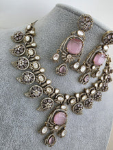 Pink Moissanite Polki Kundan Necklace/Designer Kundan Choker/Bollywood Jewelry/Indian wedding/Bridal jewelry/Pakistani/Punjabi,Premium set