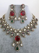 Multi Moissanite Polki Kundan Necklace/Designer Kundan Choker/Bollywood Jewelry/Indian wedding/Bridal jewelry/Pakistani/Punjabi,Premium set
