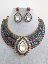 Multi Moissanite Polki Kundan Necklace/Designer Kundan Choker/Bollywood Jewelry/Indian wedding/Bridal jewelry/Pakistani/Punjabi,Premium set