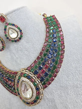 Multi Moissanite Polki Kundan Necklace/Designer Kundan Choker/Bollywood Jewelry/Indian wedding/Bridal jewelry/Pakistani/Punjabi,Premium set