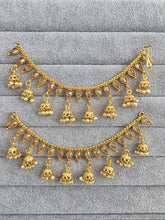 Gold Polki Ear Chain pair/Sahare/Pearl kaan chain/Earring support chain/Indian Jewelry/Pakistani Jewelry/Bahubali Earrings/Kaan Sahara 2pcs