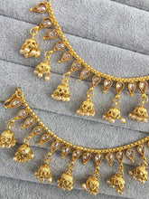 Gold Polki Ear Chain pair/Sahare/Pearl kaan chain/Earring support chain/Indian Jewelry/Pakistani Jewelry/Bahubali Earrings/Kaan Sahara 2pcs