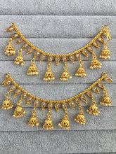 Gold Polki Ear Chain pair/Sahare/Pearl kaan chain/Earring support chain/Indian Jewelry/Pakistani Jewelry/Bahubali Earrings/Kaan Sahara 2pcs