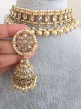 Champagne White Antique Polki Kundan Choker Necklace, Polk Necklace, Indian jewelry, Pakistani necklace, punjabi necklace, bridal wedding