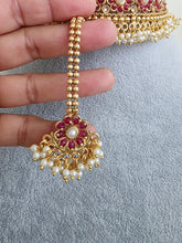 Ruby Gold Polki Choker Necklace, Indian Jewelry, indian wedding necklace, bridal jewelry, Punjabi Pakistani south Indian necklace, Mukut set