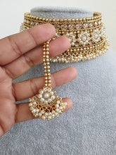 White Gold Polki Choker Necklace, Indian Jewelry, indian wedding necklace, bridal jewelry, Punjabi Pakistani south Indian necklace,Mukut set
